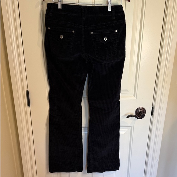 Suko Jeans Cords Elegant Black Corduroy Jeans Flare Pants Stretchy Women’s Sz 7 - Picture 5 of 14